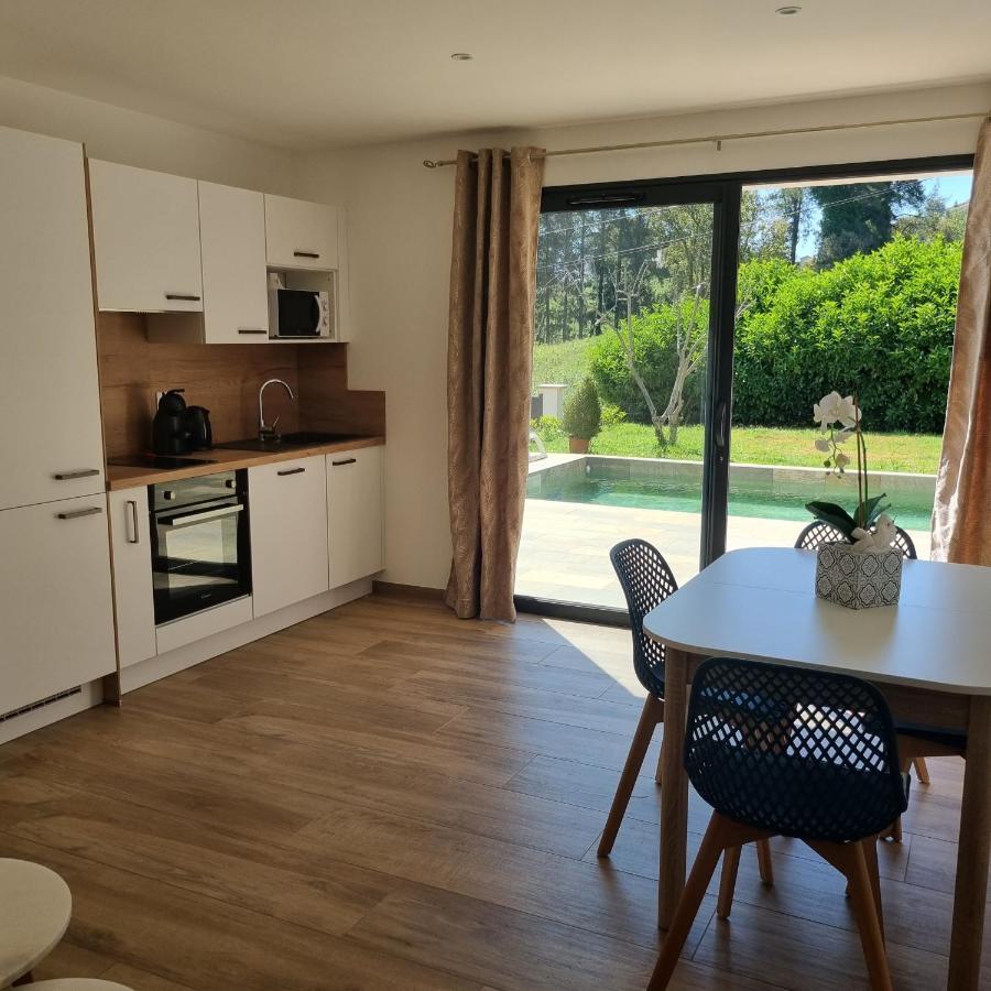 Rez De Villa Avec Piscine Privee, Wifi, Jardin Cloture Penta di Casinca Dış mekan fotoğraf